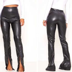 Nwt pretty little thing black leather pants